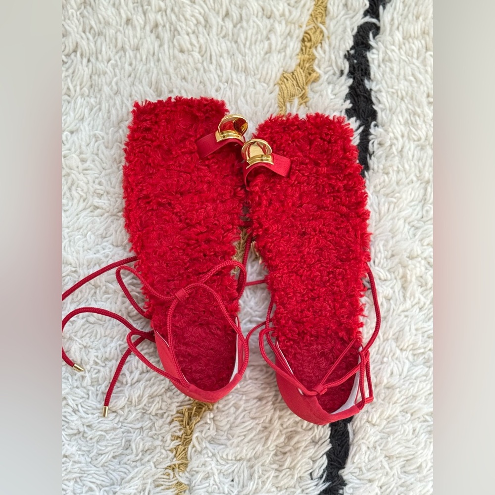 NWB TIBI Jack Sandals Size 39 (Red)